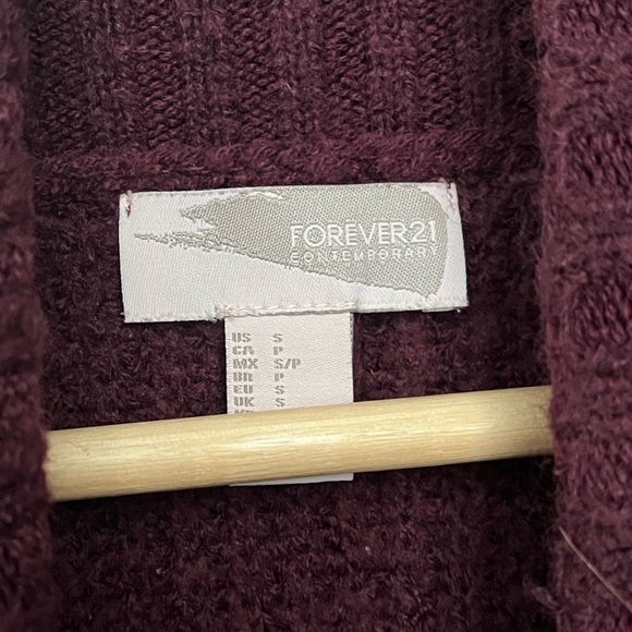 Mock Neck Open Shoulder Contemporary Sweater - Picture 3 of 3